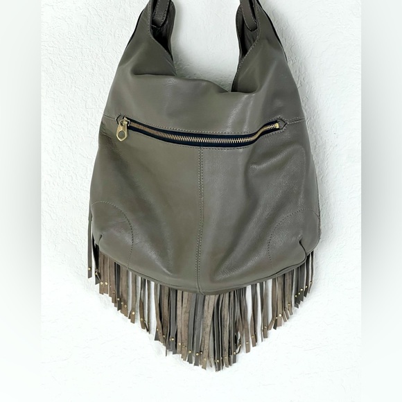 OrYany Stevie Fringe Olive Green-Gray Concealed Hobo Bag - Picture 2 of 14